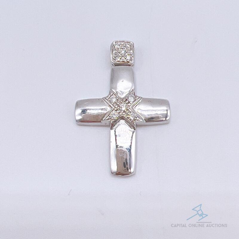 14kt Gold & Diamond Cross Pendant