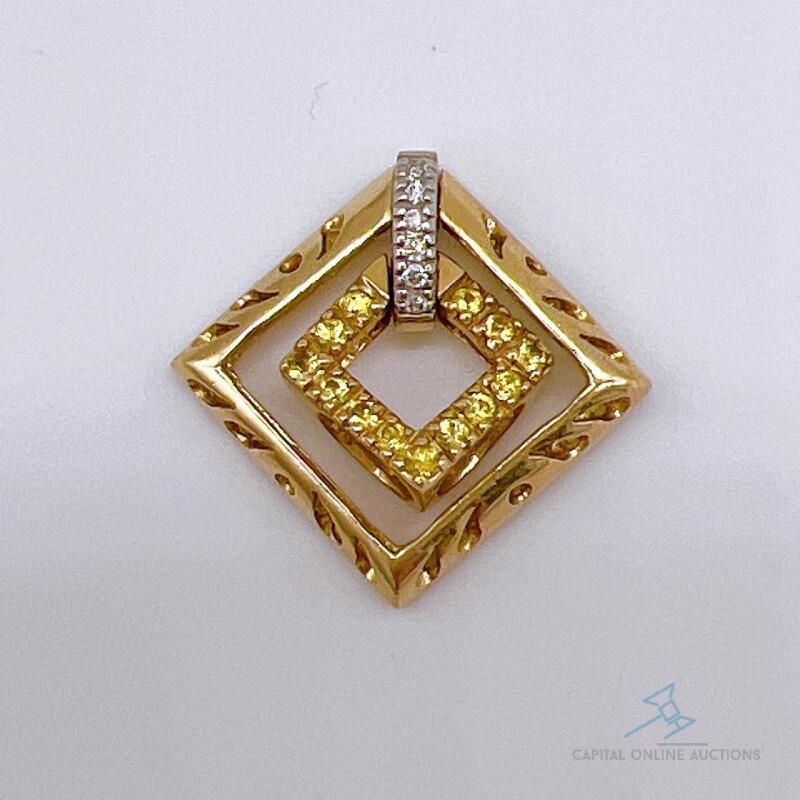 14kt Yellow Gold & Diamond Pendant