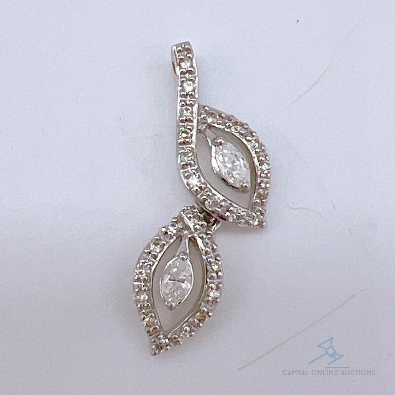 14kt White Gold & Diamond Pendant