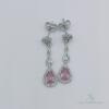 14kt Gold, Pink Sapphire & Diamond Earrings