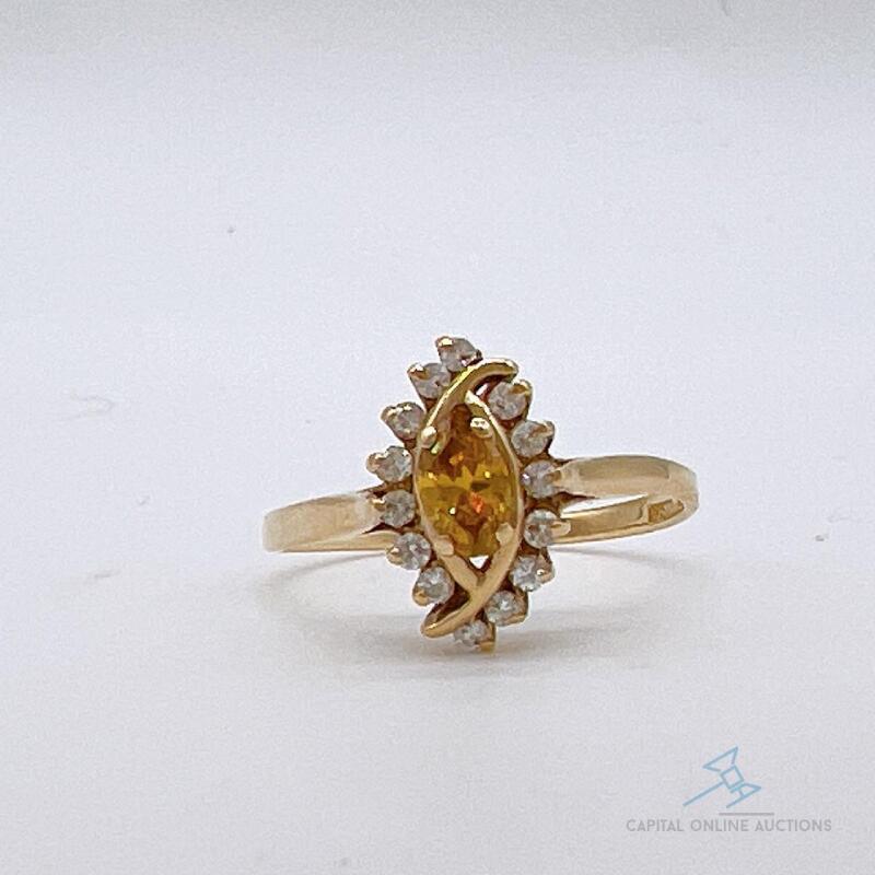14kt Gold, Fancy Yellow Diamond Cocktail Ring