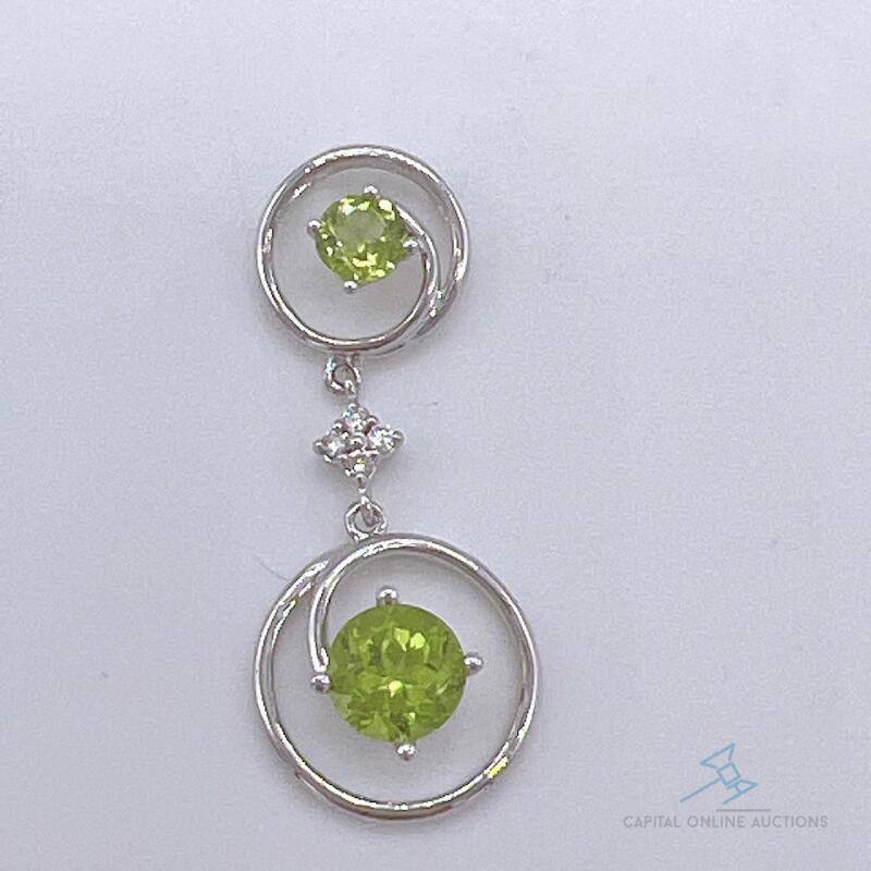 14kt Gold, Peridot, & Diamond Pendant