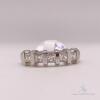 14kt Solid White Gold Diamond Band Ring
