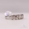 14kt Solid White Gold Diamond Band Ring - 3