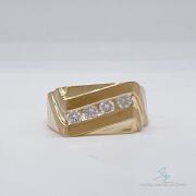 14kt Yellow Gold & Diamond Band Ring