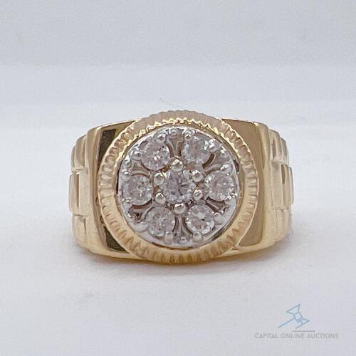 14kt Yellow Gold & Diamond Band Ring