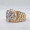 14kt Yellow Gold & Diamond Band Ring - 2