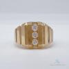 Men's 14kt Yellow Gold & Diamond Band Ring