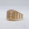 Men's 14kt Yellow Gold & Diamond Band Ring - 2