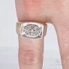 Men's 14kt Yellow Gold & Diamond Band Ring - 5