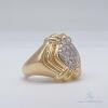 Men's 14kt Yellow Gold & Diamond Band Ring - 4