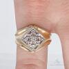 Men's 14kt Yellow Gold & Diamond Band Ring - 4