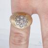 Men's 14kt Yellow Gold & Diamond Band Ring - 5