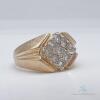 Men's 14kt Yellow Gold & Diamond Band Ring - 3