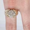 Men's 14kt Yellow Gold & Diamond Band Ring - 4