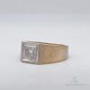 Men's 14kt Yellow Gold & Diamond Band Ring - 2