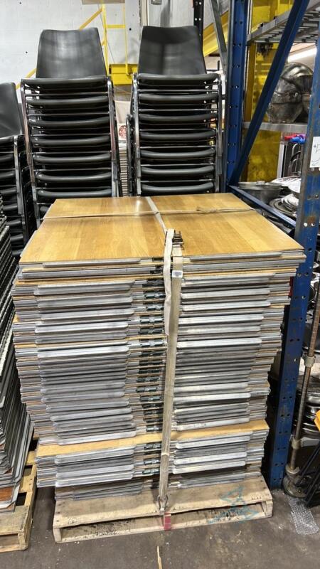 (52) 39" x 39" Dance Floor Sections with Trim and Cart