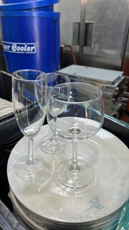 28 Racks of Assorted Stemware