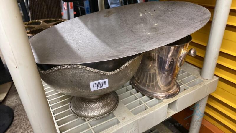 Assorted Decorative Metal Bowls