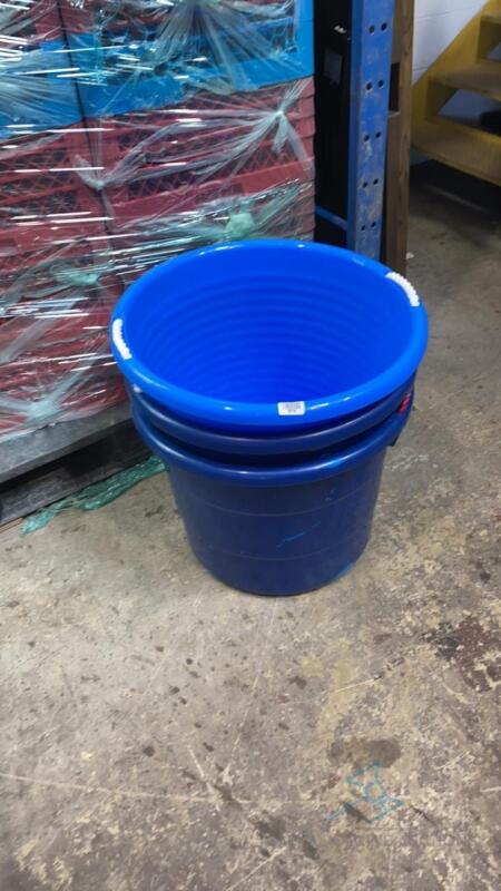 3 Blue Buckets