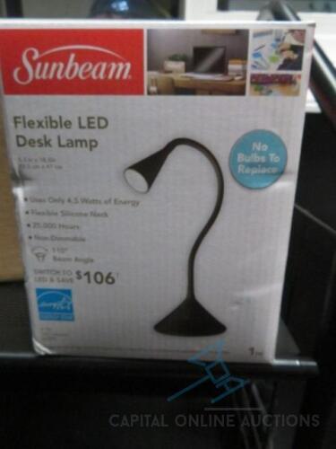 SUNBEAM FLEXIBLE LED DESK LAMP (BRAND NEW)