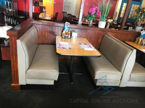 (2) 60" Yellow Cafe Dining Table