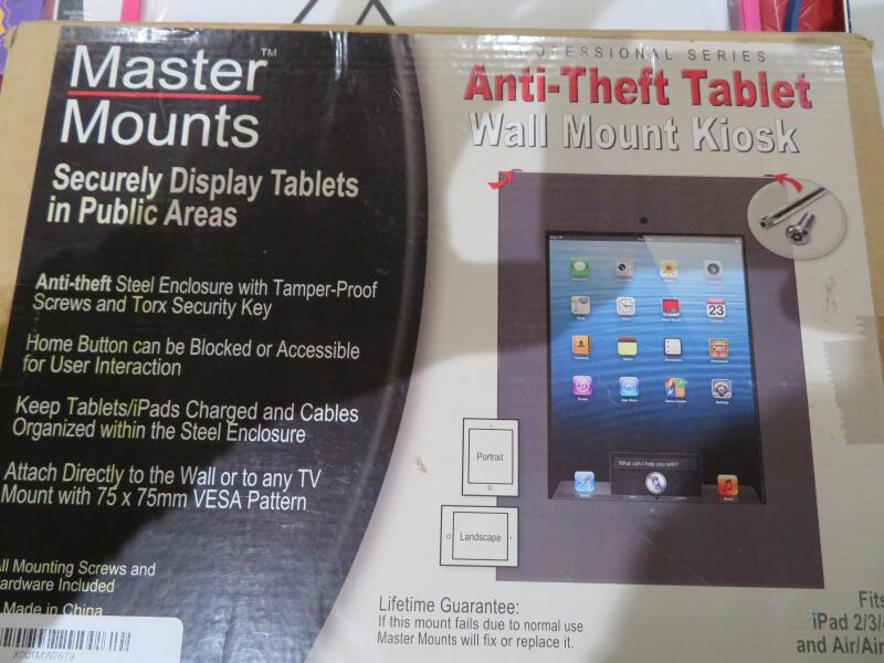 (NEW) Anti-Theft Wall Mount Kiosk for iPad or Tablet