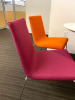 Set of 3 Pink and 3 Orange Chairs - 2