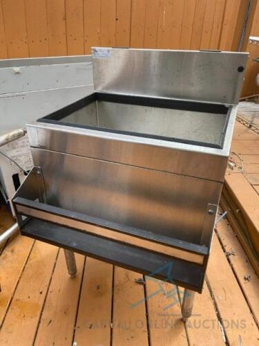 2 Glastender Stainless Steel Underbar Ice Bin