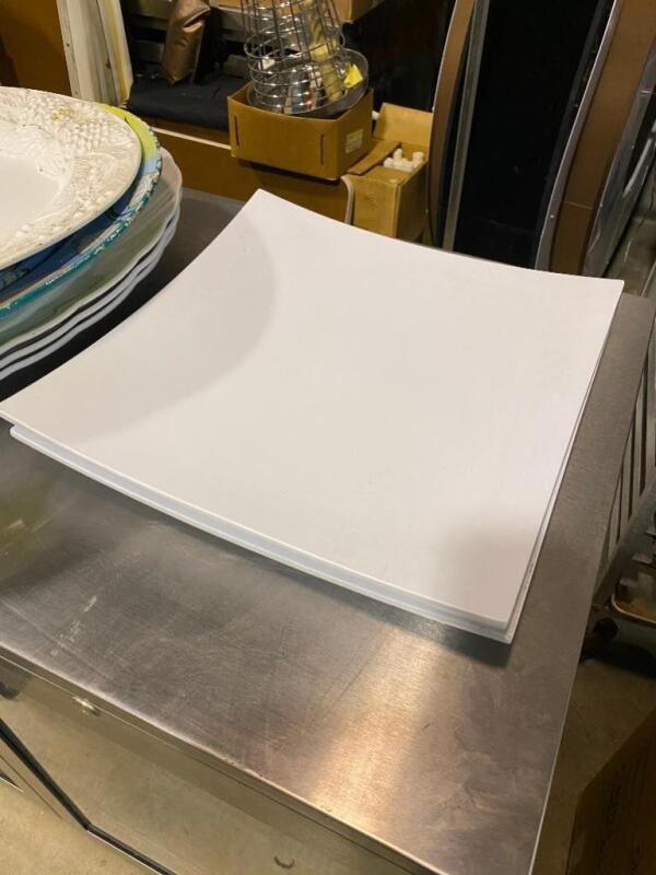 White Square Plates