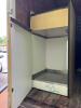 2 Light Brown Trash Can Shelves