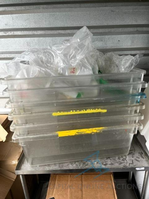 6 Cambro Clear Containers