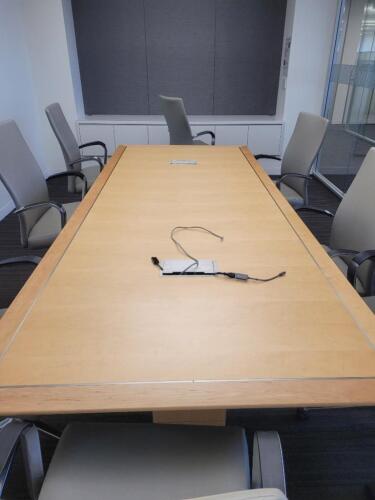 Conference Table with computer outputs