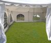 Brand New 20 ft x 20 ft Economy Pole Canopy Tent with Sidewalls, White - 4