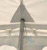 (5) 20 ft x 20 ft Economy Pole Canopy Tent with Sidewalls, White - 11