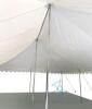 20 ft x 30 ft Economy Pole Canopy Tent with Sidewalls, White - 4