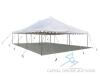 20 ft x 30 ft Economy Pole Canopy Tent with Sidewalls, White - 3