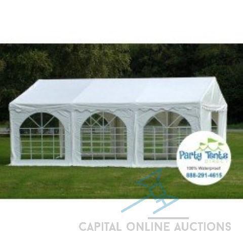 Brand New 10 x 20 Frame Tent with Top and Sidewalls