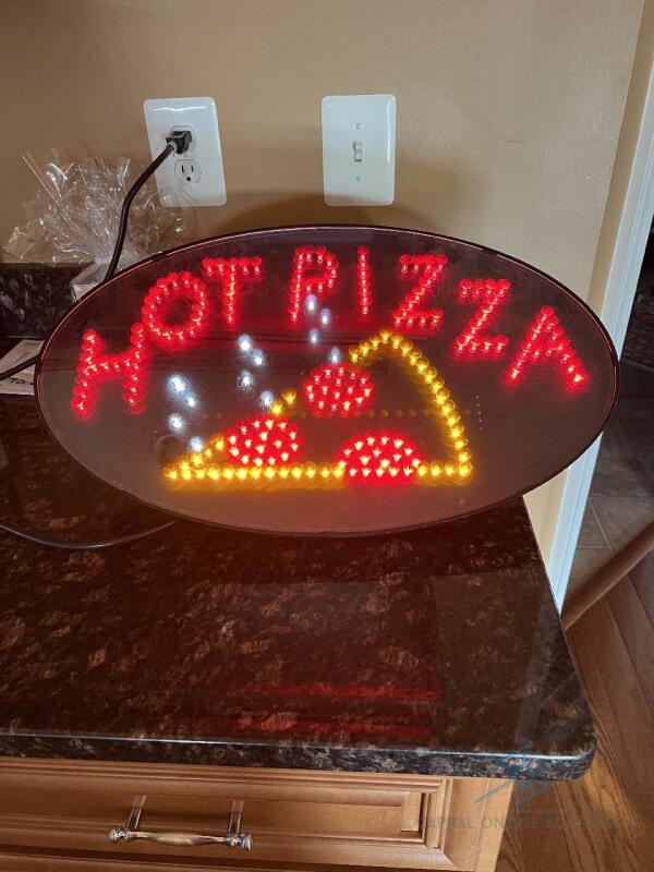 Flashing Hot Pizza Sign