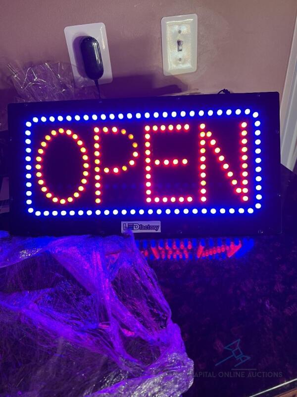 Flashing Open Sign