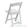 (100) Brand New (In Box) White Resin Folding Chairs - 2