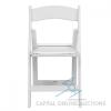 (100) Brand New (In Box) White Resin Folding Chairs - 4