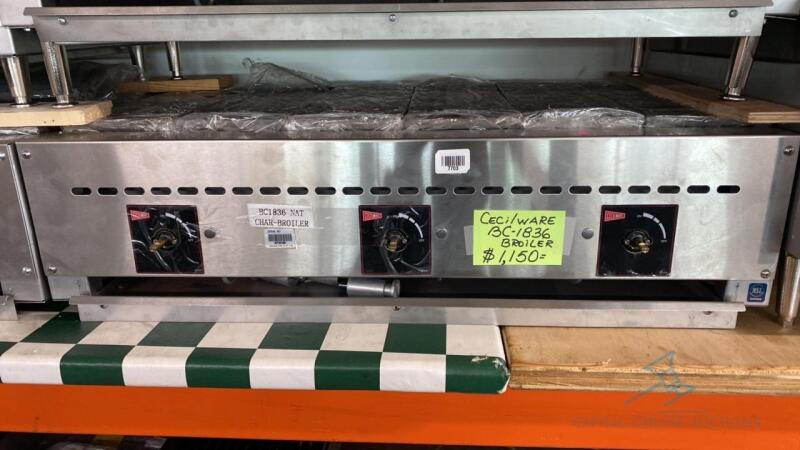 Cecilware Charbroiler, Gas, Countertop (New/Floor Model)