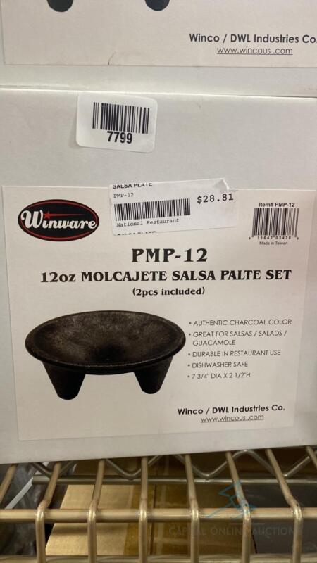 (6) Winco Molcajete Salsa Dishes (New/Floor Model)