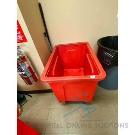 Plastic Bin on Wheels