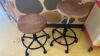 2 Wood Top Adjustable Stools