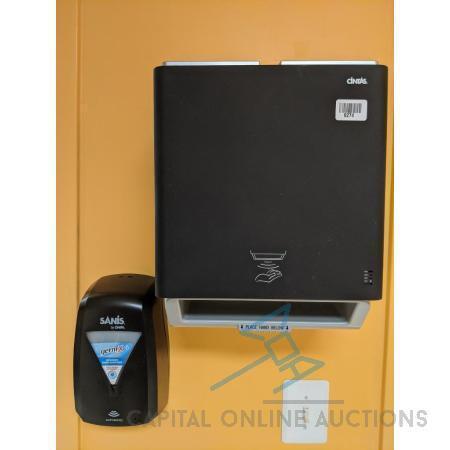 Paper towel and sanitizer dispenser