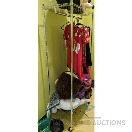 Garment Wire Shelf on casters