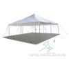 (5) 20 ft x 20 ft Economy Pole Canopy Tent with Sidewalls, White - 3