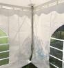 (5) 20 ft x 20 ft Economy Pole Canopy Tent with Sidewalls, White - 7